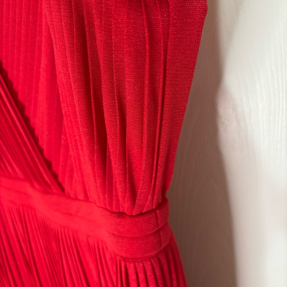 NWT Anthropologie x Tracy Reese Pleated Red Midi Sleeveless Dress | sz M - Picture 13 of 17